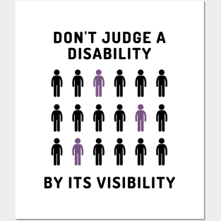 Disability Visability Black Text Posters and Art